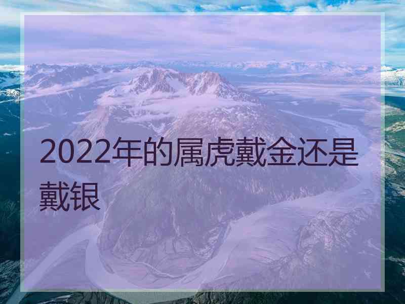 2022年的属虎戴金还是戴银