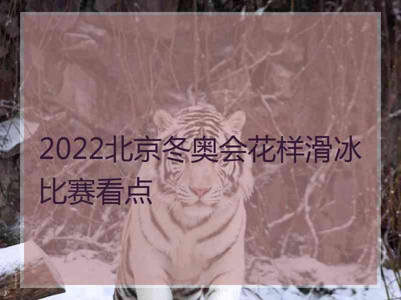 2022北京冬奥会花样滑冰比赛看点