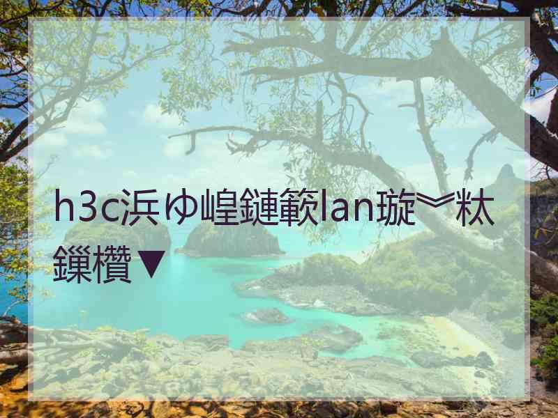 h3c浜ゆ崲鏈簐lan璇︾粏鏁欑▼