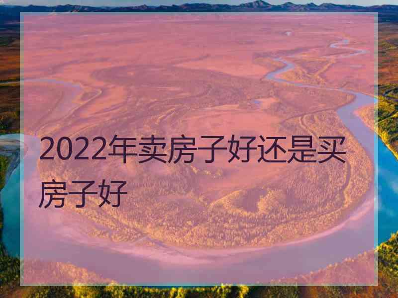 2022年卖房子好还是买房子好