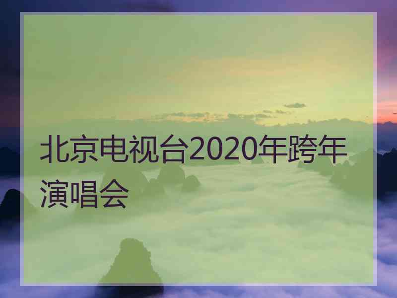 北京电视台2020年跨年演唱会