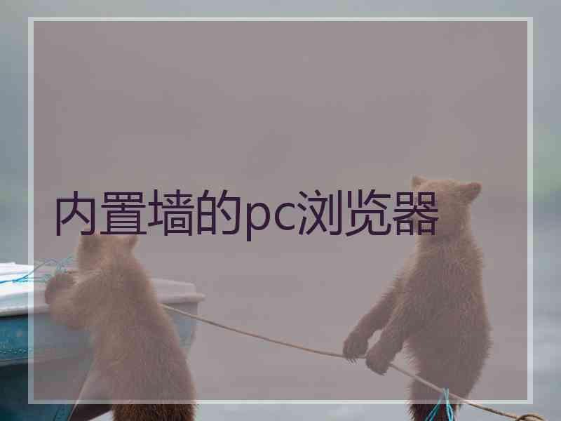 内置墙的pc浏览器