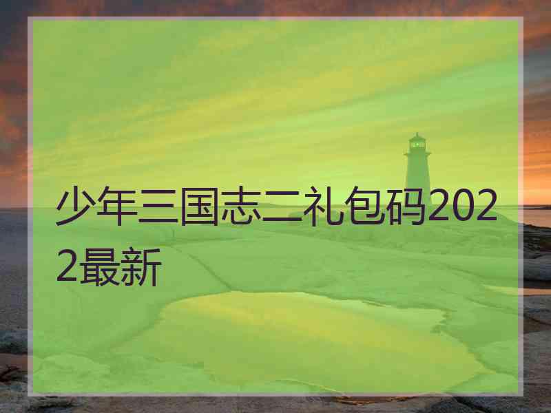 少年三国志二礼包码2022最新