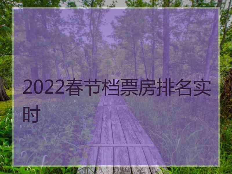 2022春节档票房排名实时