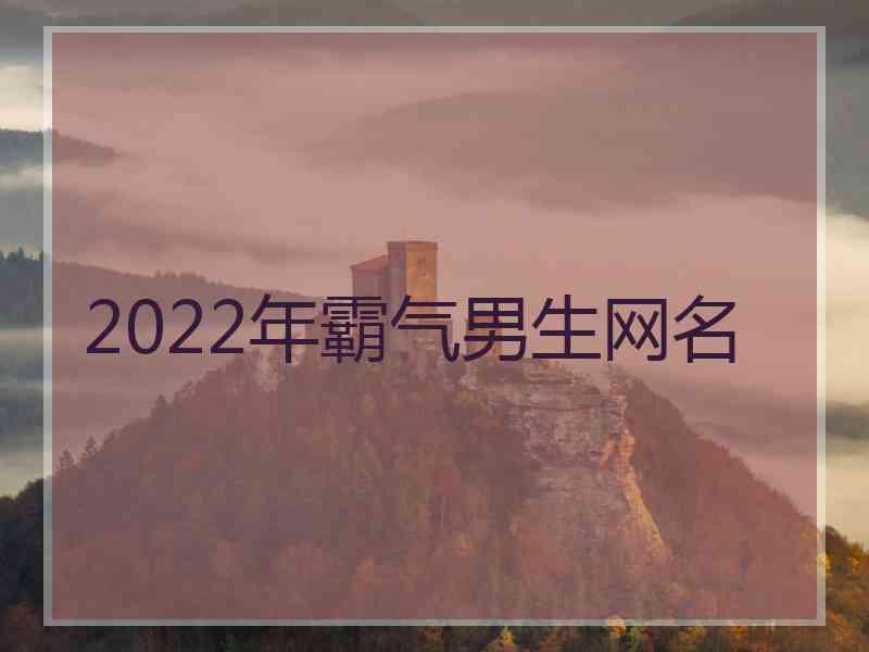 2022年霸气男生网名