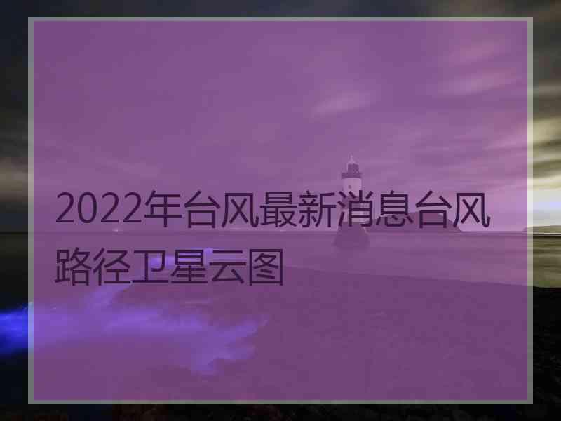 2022年台风最新消息台风路径卫星云图