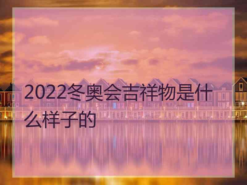 2022冬奥会吉祥物是什么样子的