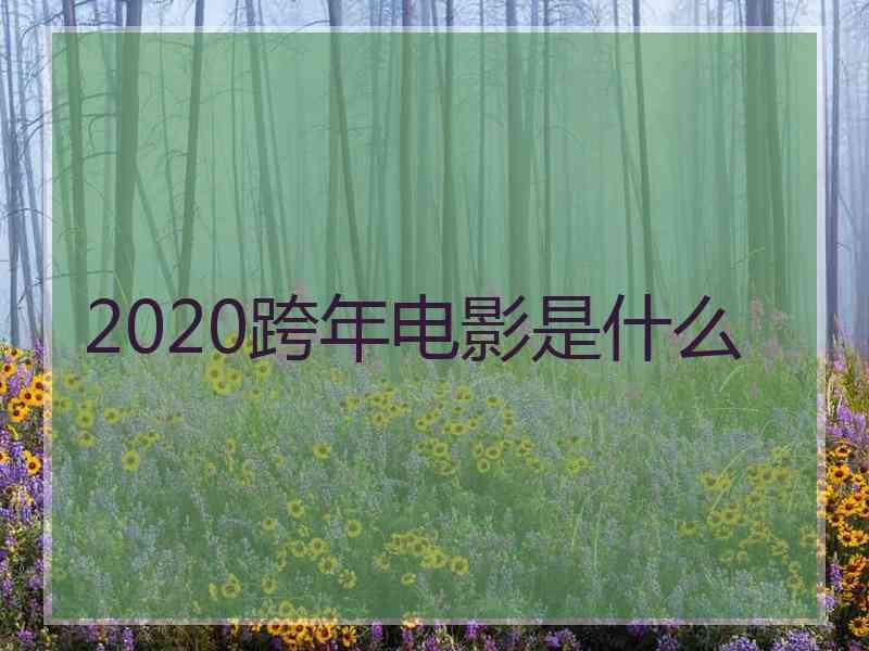 2020跨年电影是什么