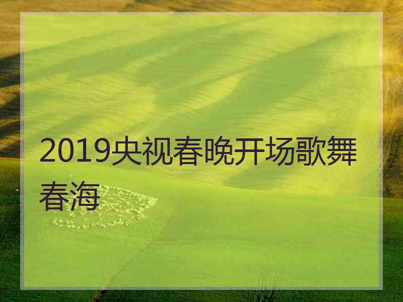 2019央视春晚开场歌舞春海