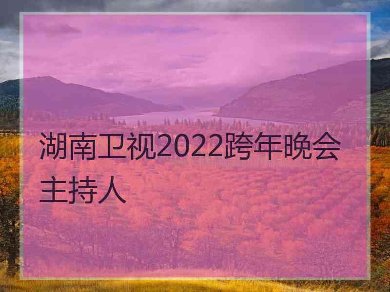 湖南卫视2022跨年晚会主持人