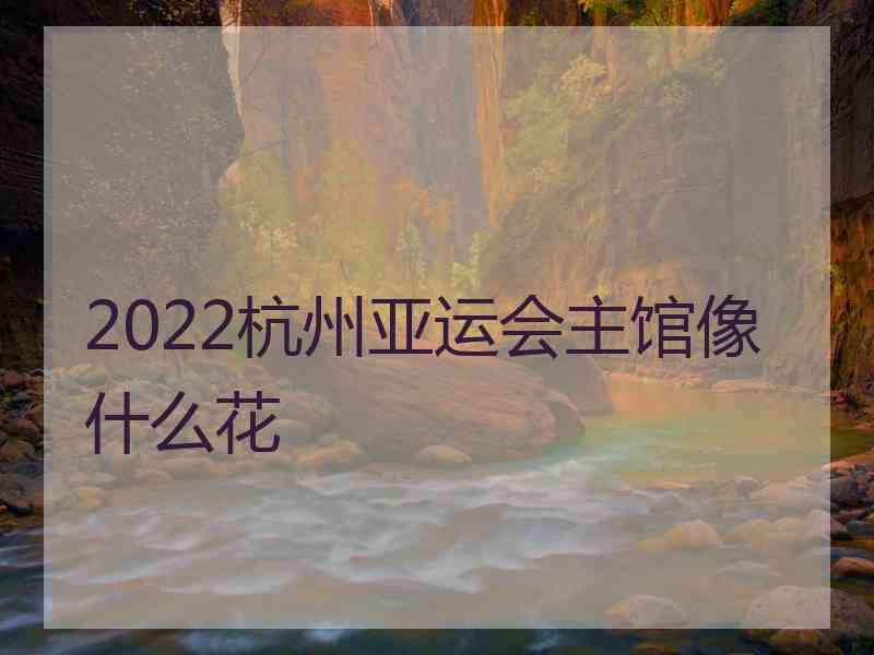 2022杭州亚运会主馆像什么花