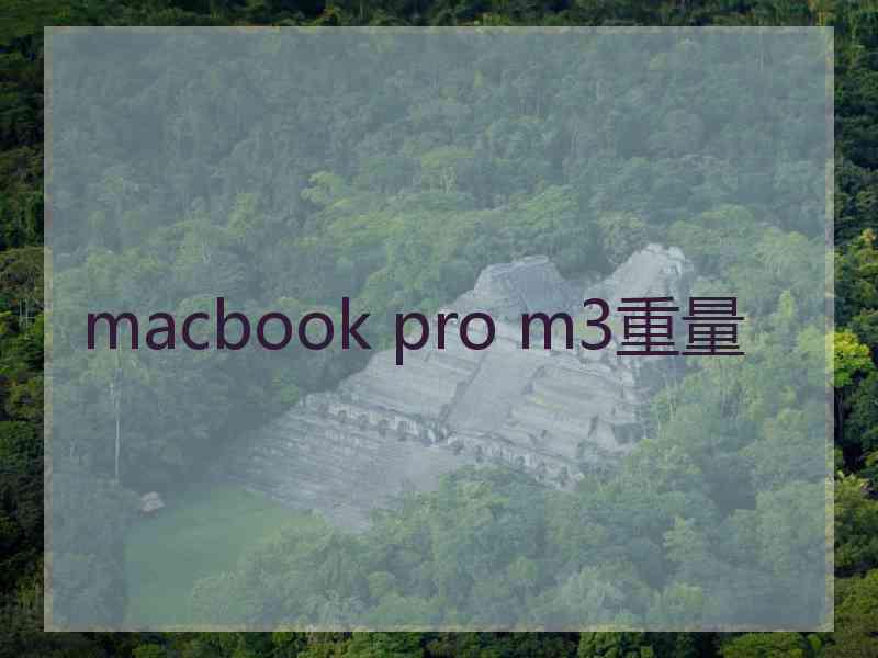 macbook pro m3重量