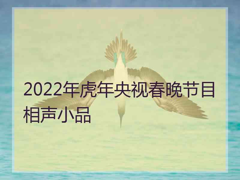 2022年虎年央视春晚节目相声小品