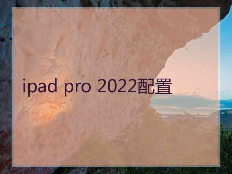 ipad pro 2022配置