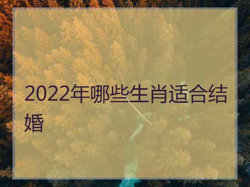 2022年哪些生肖适合结婚