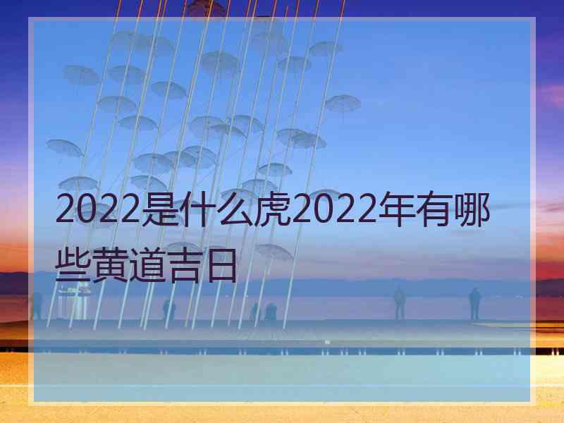 2022是什么虎2022年有哪些黄道吉日