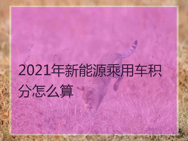 2021年新能源乘用车积分怎么算