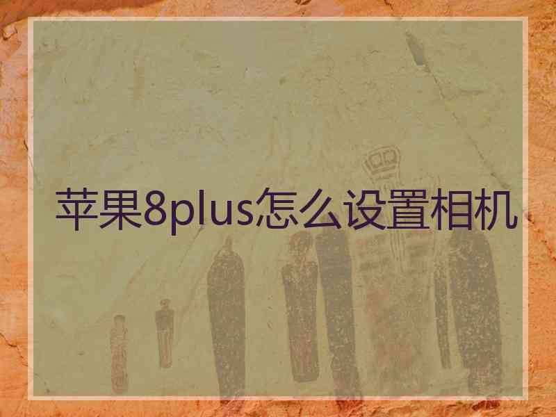 苹果8plus怎么设置相机