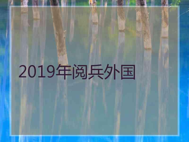 2019年阅兵外国