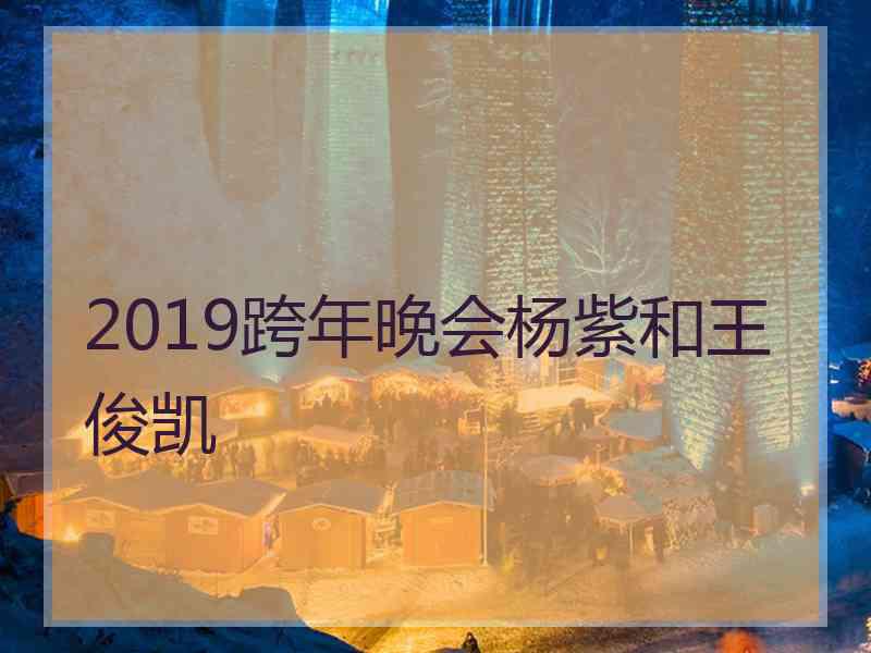 2019跨年晚会杨紫和王俊凯