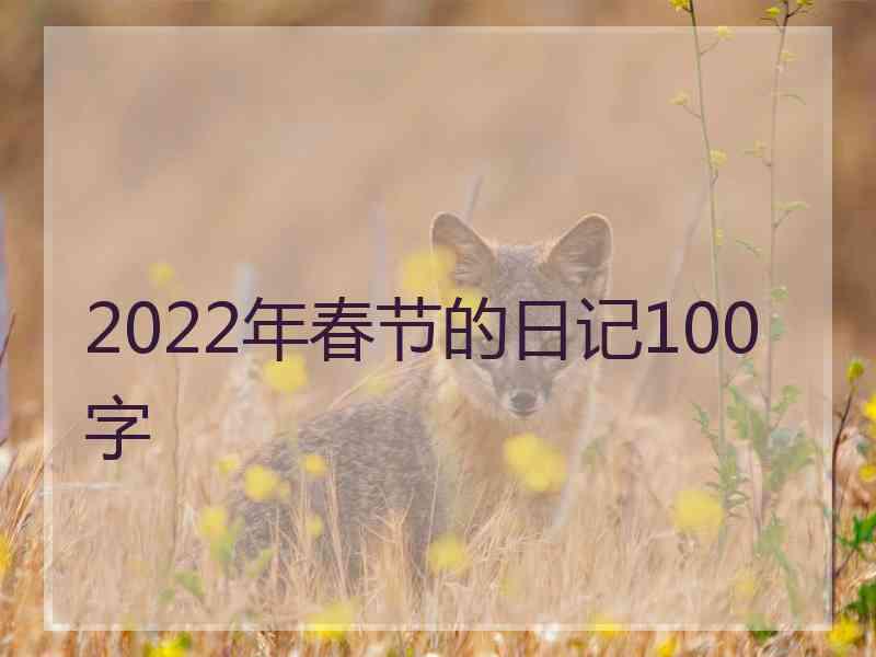 2022年春节的日记100字