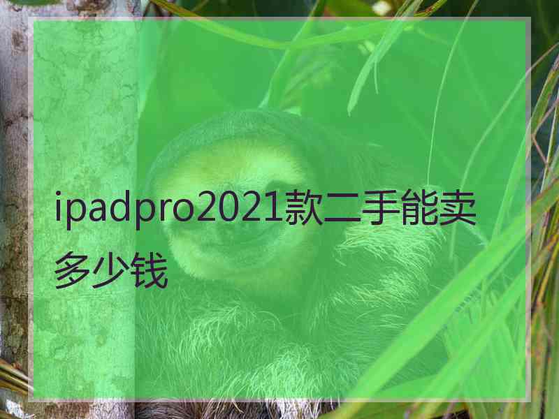 ipadpro2021款二手能卖多少钱