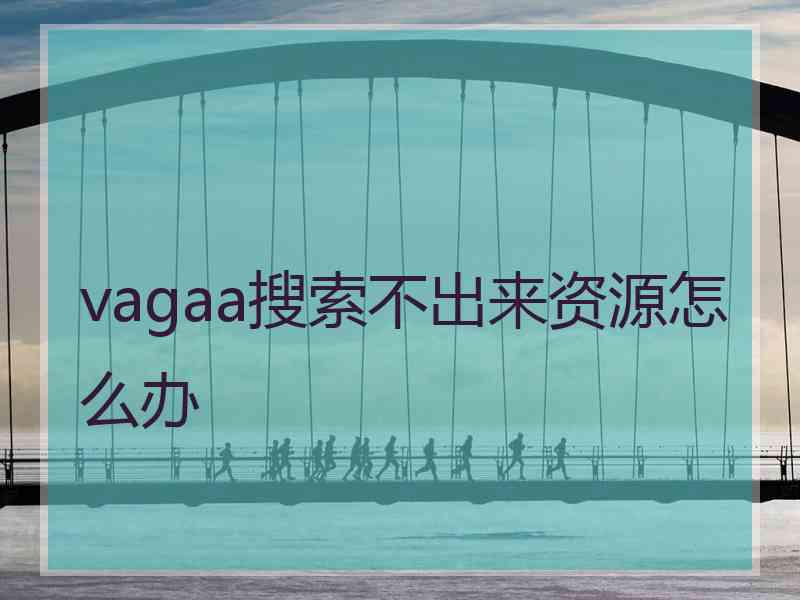 vagaa搜索不出来资源怎么办