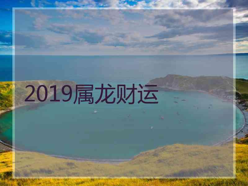 2019属龙财运