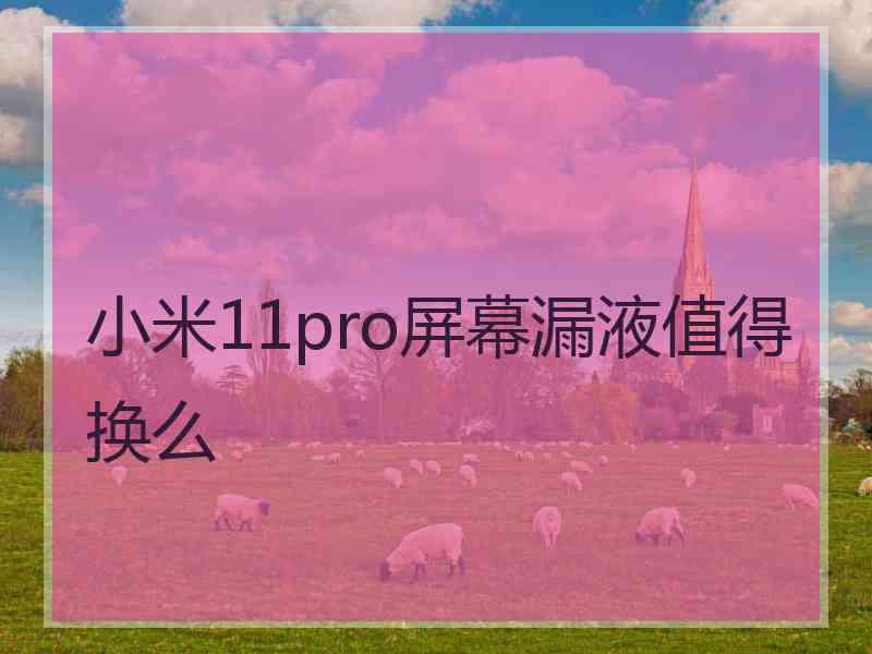 小米11pro屏幕漏液值得换么