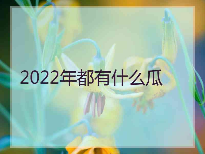 2022年都有什么瓜