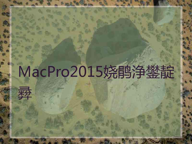 MacPro2015娆鹃浄鐢靛彛