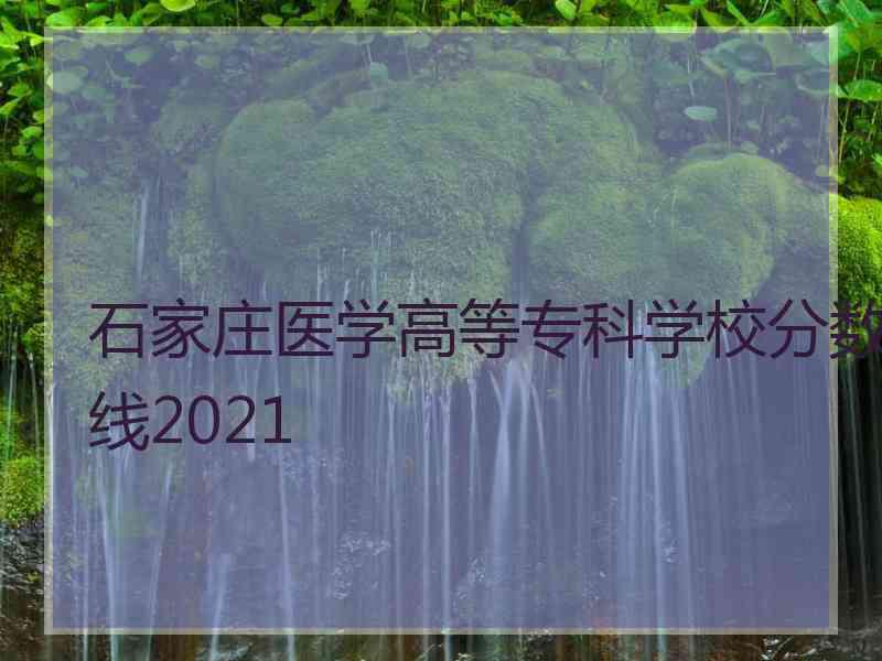 石家庄医学高等专科学校分数线2021