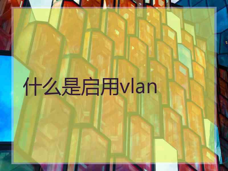 什么是启用vlan