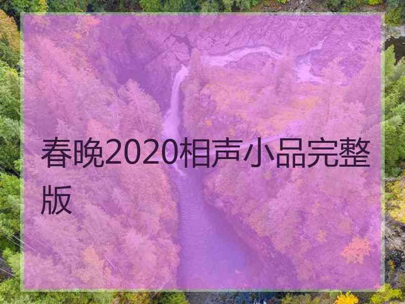 春晚2020相声小品完整版