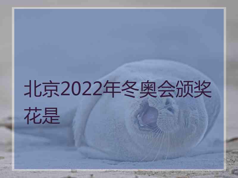 北京2022年冬奥会颁奖花是