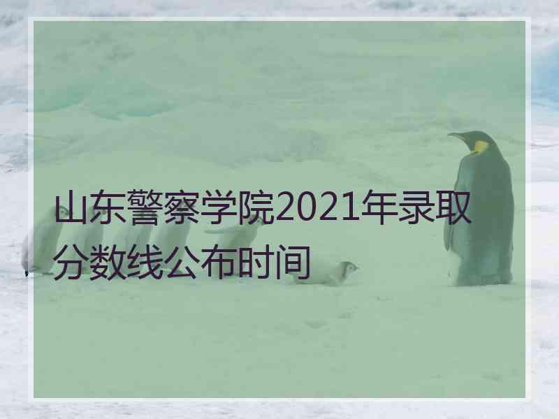 山东警察学院2021年录取分数线公布时间