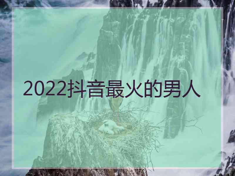 2022抖音最火的男人