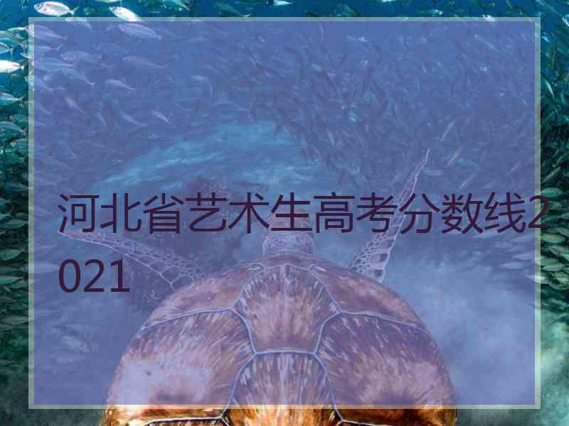 河北省艺术生高考分数线2021