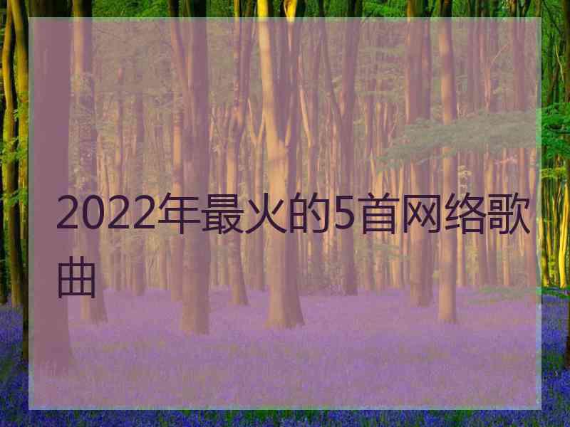 2022年最火的5首网络歌曲