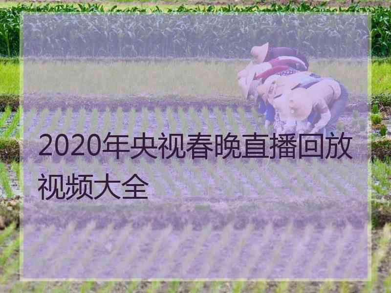 2020年央视春晚直播回放视频大全