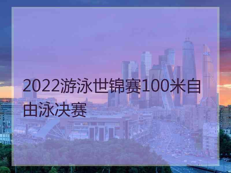 2022游泳世锦赛100米自由泳决赛