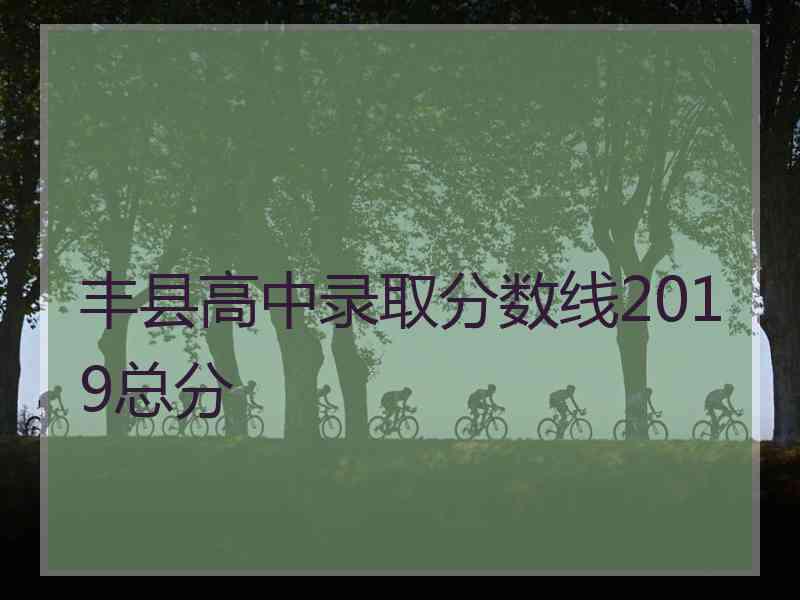 丰县高中录取分数线2019总分