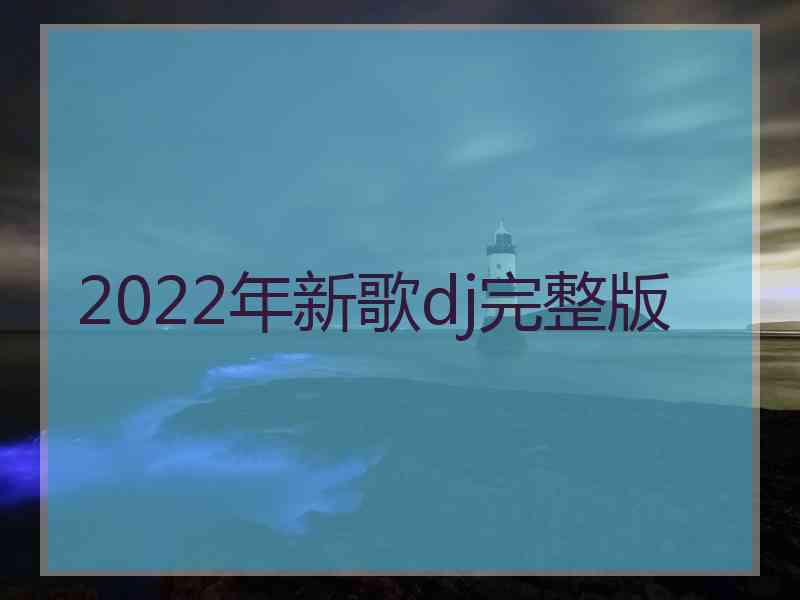 2022年新歌dj完整版