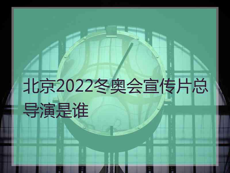 北京2022冬奥会宣传片总导演是谁