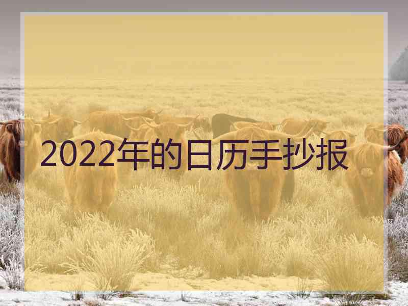 2022年的日历手抄报