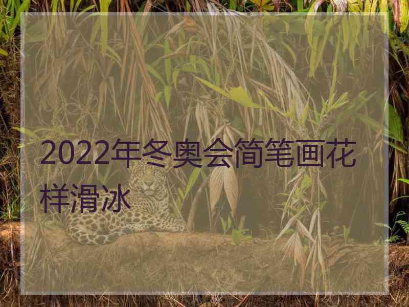 2022年冬奥会简笔画花样滑冰