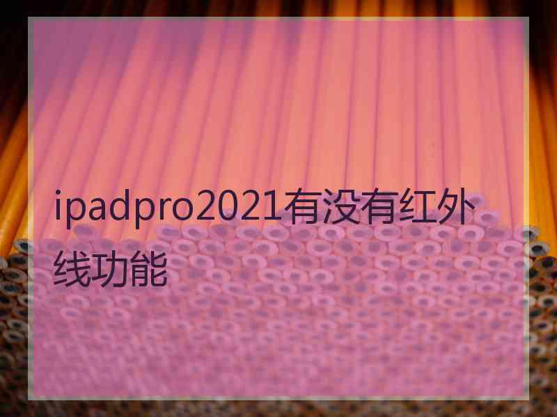 ipadpro2021有没有红外线功能