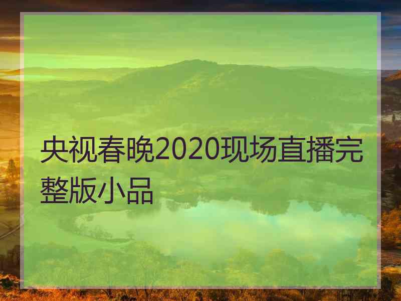 央视春晚2020现场直播完整版小品