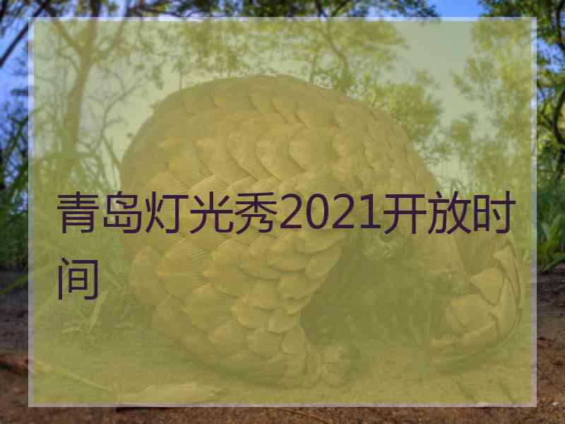 青岛灯光秀2021开放时间