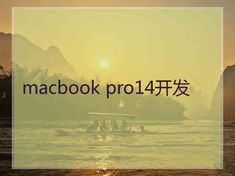 macbook pro14开发